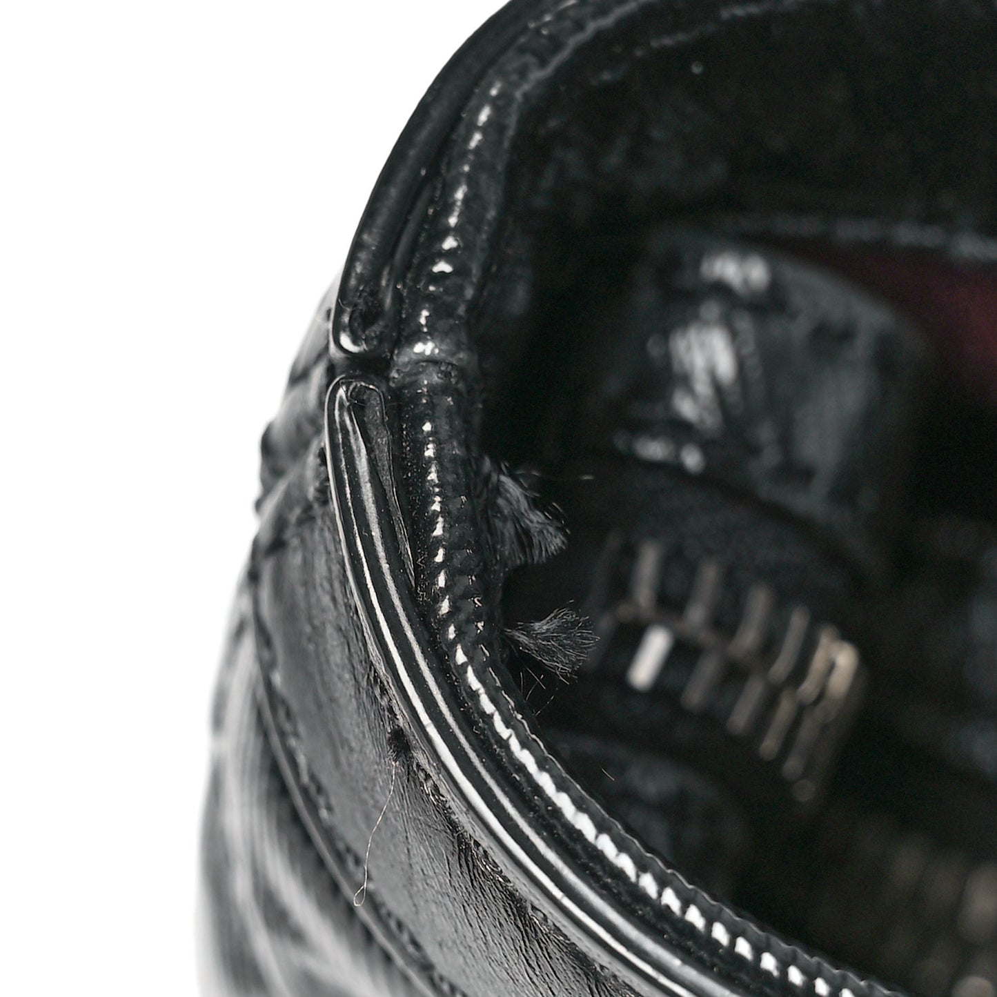Calfskin Coated Canvas Quilted Tote Black