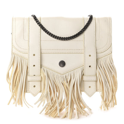 Proenza Schouler Lambskin Fringe PS1 Chain Wallet White 1 of 11