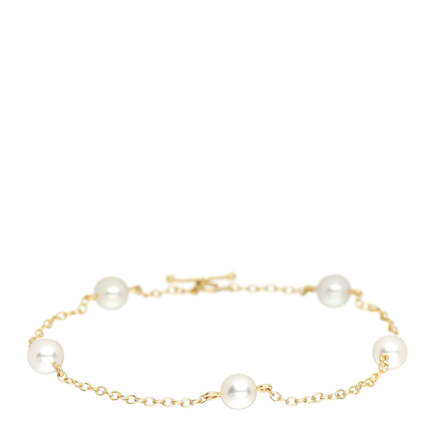 Tiffany 18K Yellow Gold Pearl 5.5-6mm Elsa Peretti Pearls By The Yard Bracelet 1 of 4