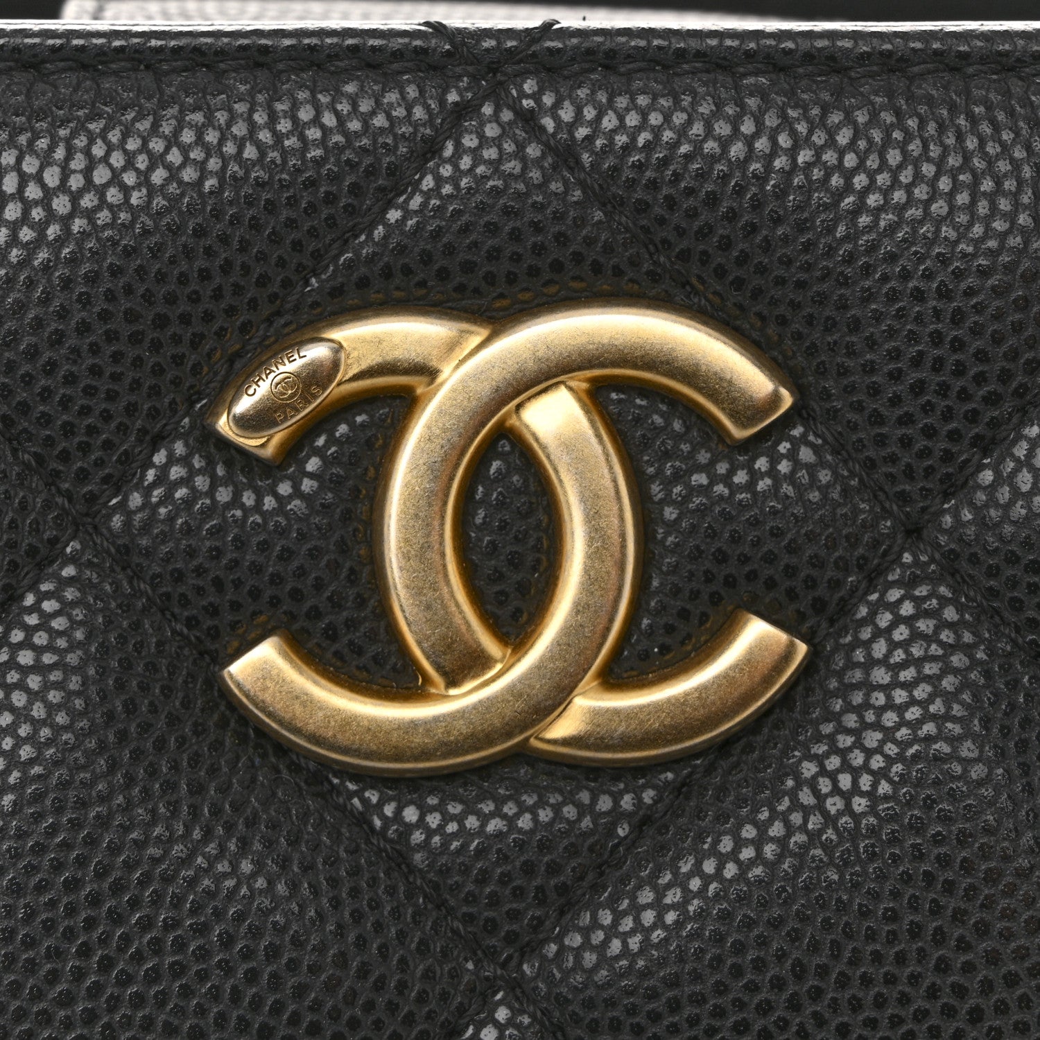 Chanel Shiny Caviar Quilted Chain Handle Small Shopping Tote Black 11 of 14