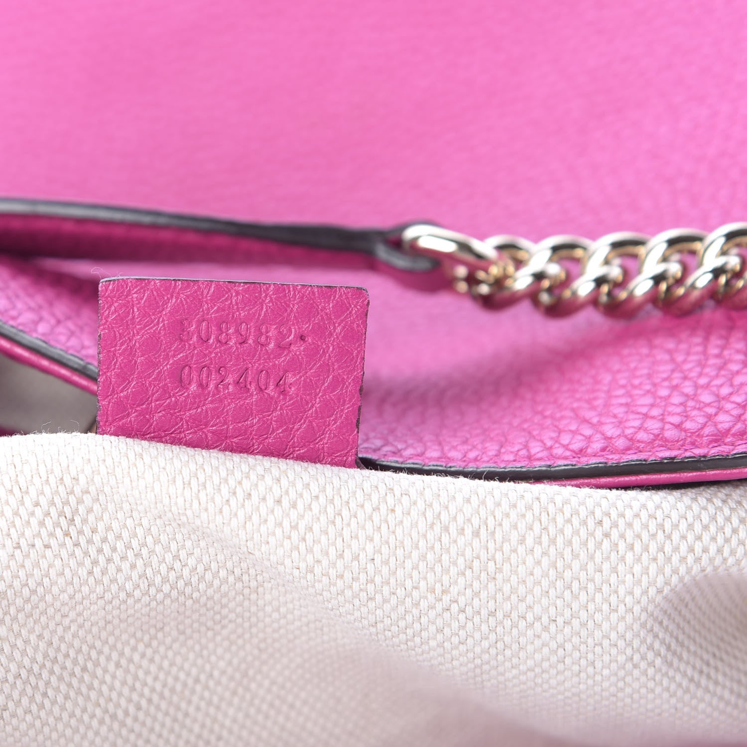Gucci Cellarius Calfskin Medium Soho Chain Shoulder Bag Bright Bouganville 7 of 10