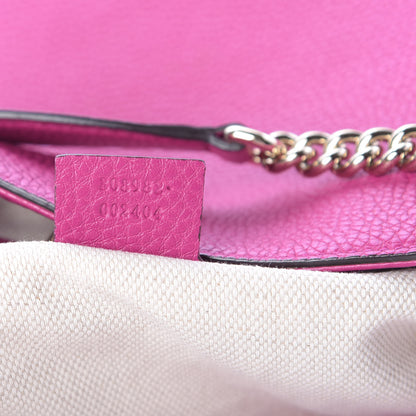 Gucci Cellarius Calfskin Medium Soho Chain Shoulder Bag Bright Bouganville 7 of 10