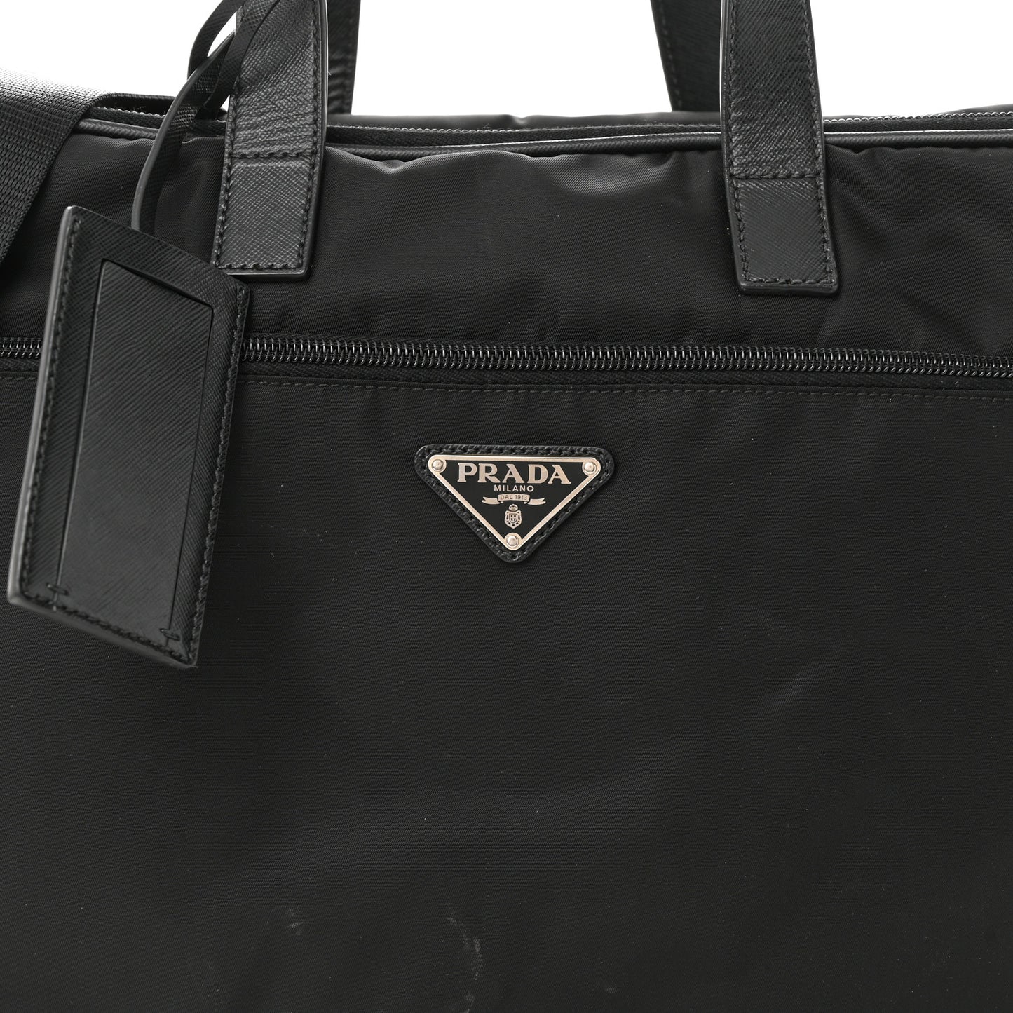 Tessuto Nylon Saffiano Briefcase Black