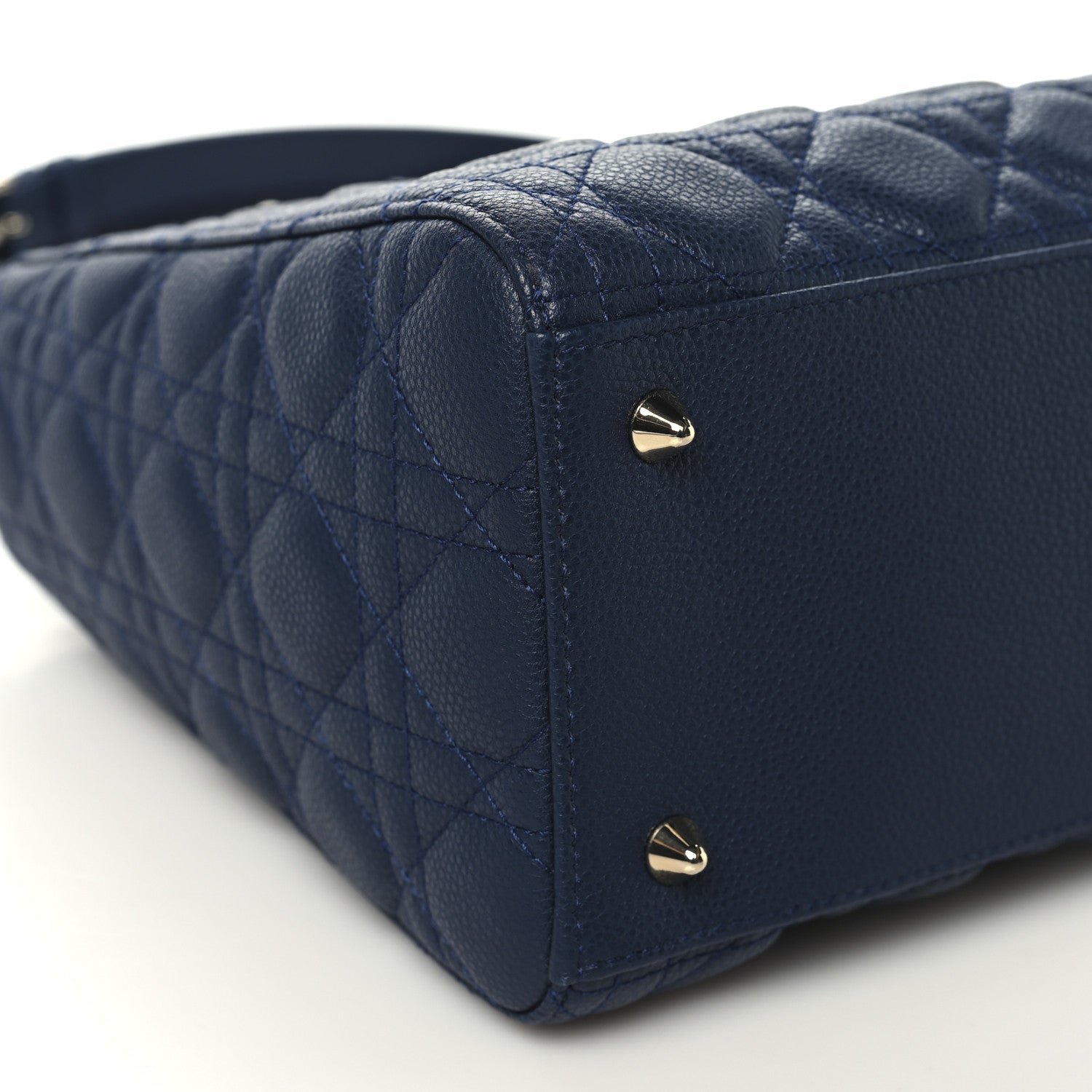 Christian Dior Grained Calfskin Cannage Medium Lady Dior Ocean Blue 8 of 10