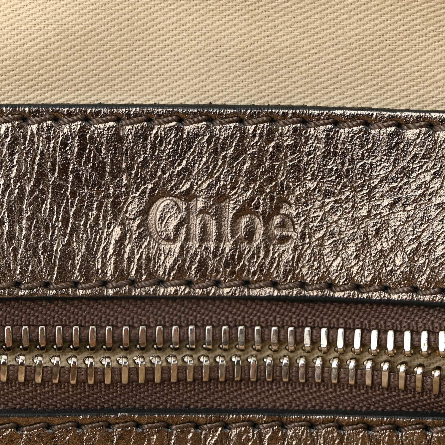 Chloe Metallic Calfskin Top Handle Bag Blue Silver 6 of 13