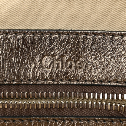 Chloe Metallic Calfskin Top Handle Bag Blue Silver 6 of 13