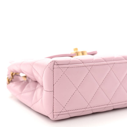 Chanel Shiny Aged Calfskin Quilted Nano Kelly Shopper Pink 9 of 10