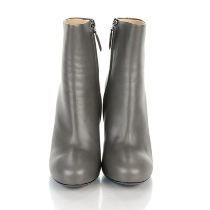 Chanel Lambskin Short Boots 38.5 Dark Grey 2 of 10