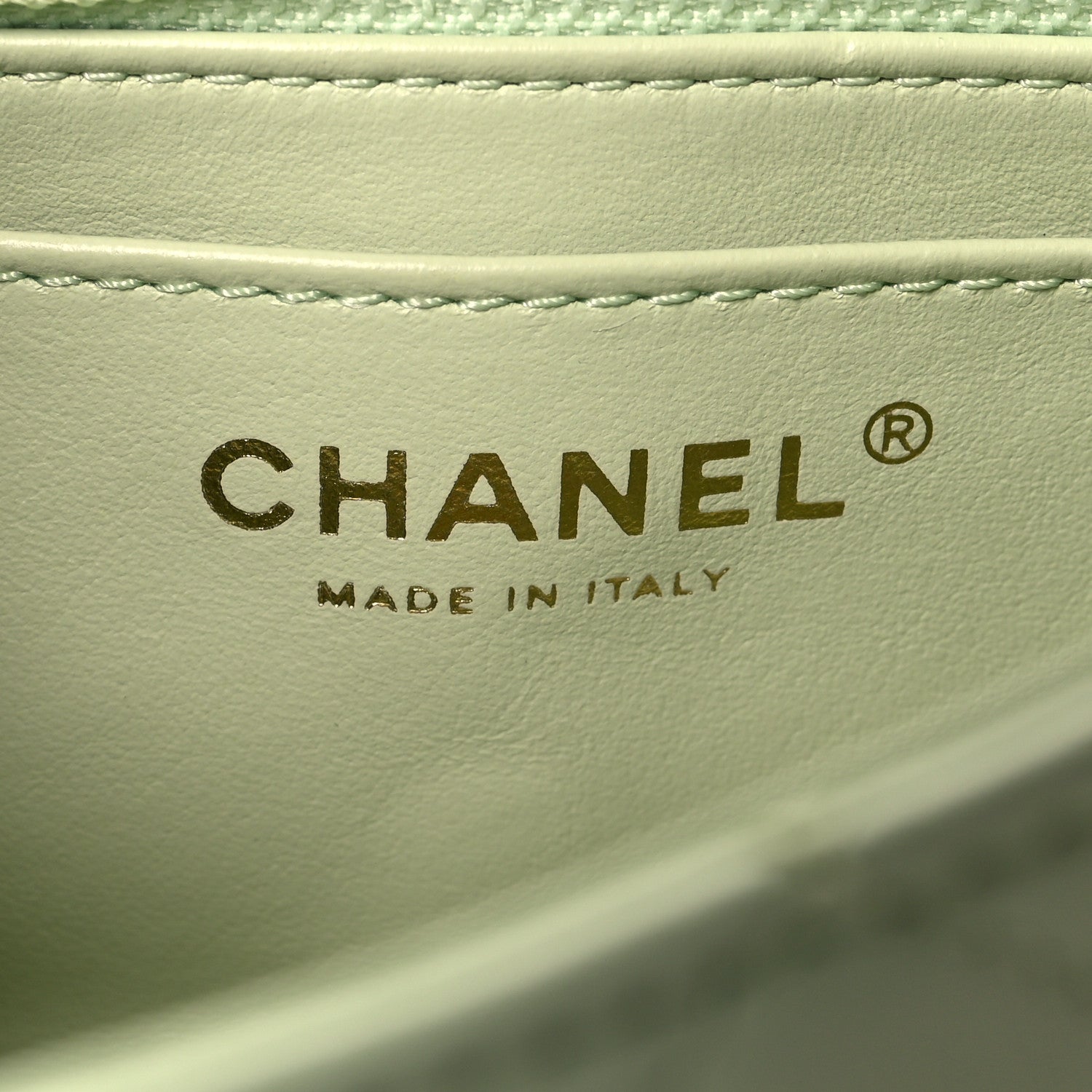 Chanel Lambskin Quilted Mini Rectangular Pearl Crush Flap Light Green 6 of 10