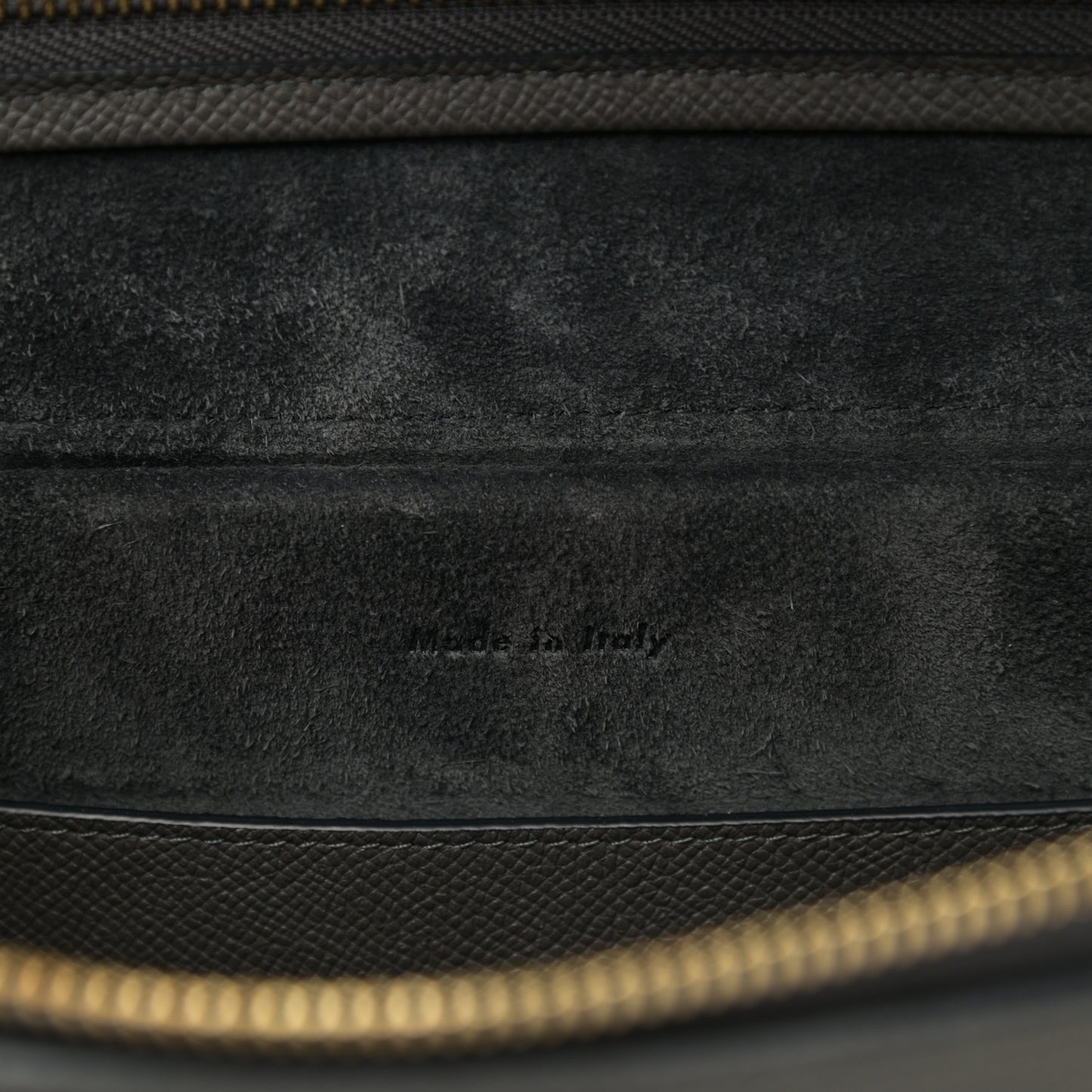 Grained Calfskin Micro Belt Bag Grey