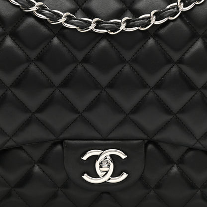 Chanel Lambskin Quilted Maxi Double Flap Black 8 of 14
