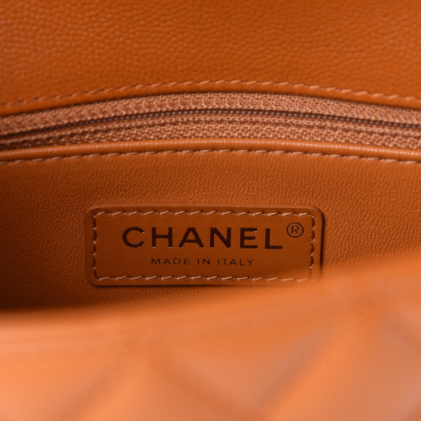 Caviar Quilted Mini Coco Handle Flap Light Brown