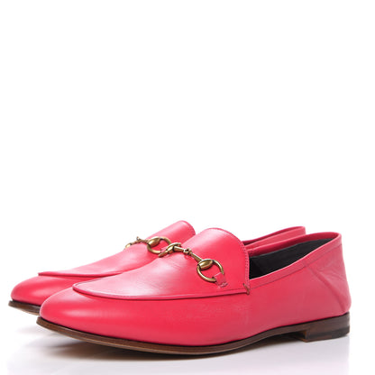 Gucci Lambskin Womens Brixton Horsebit Loafers 39 Hot Pink 3 of 12