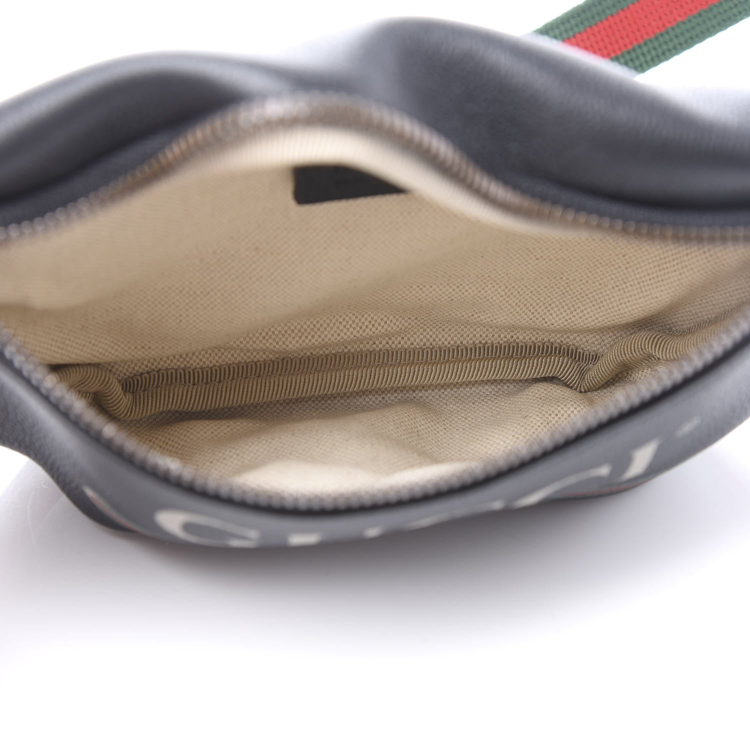 Gucci Grained Calfskin Small Logo Belt Bag Black 4 of 9