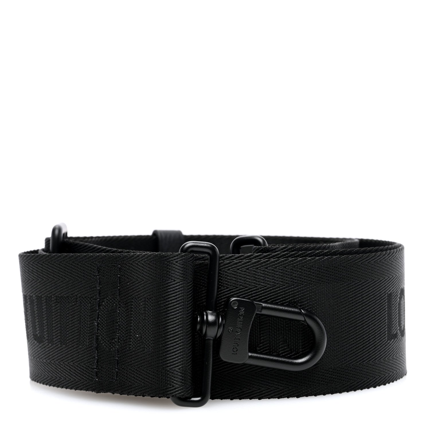 Louis Vuitton Jacquard Canvas Keepall Bandouliere Adjustable Shoulder Strap Black 1 of 3