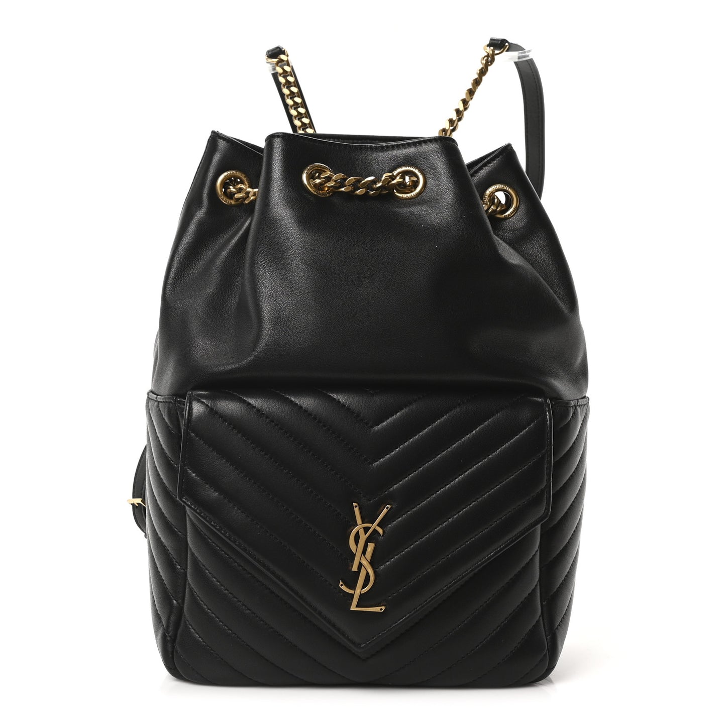 Lambskin Matelasse Monogram Joe Backpack Black