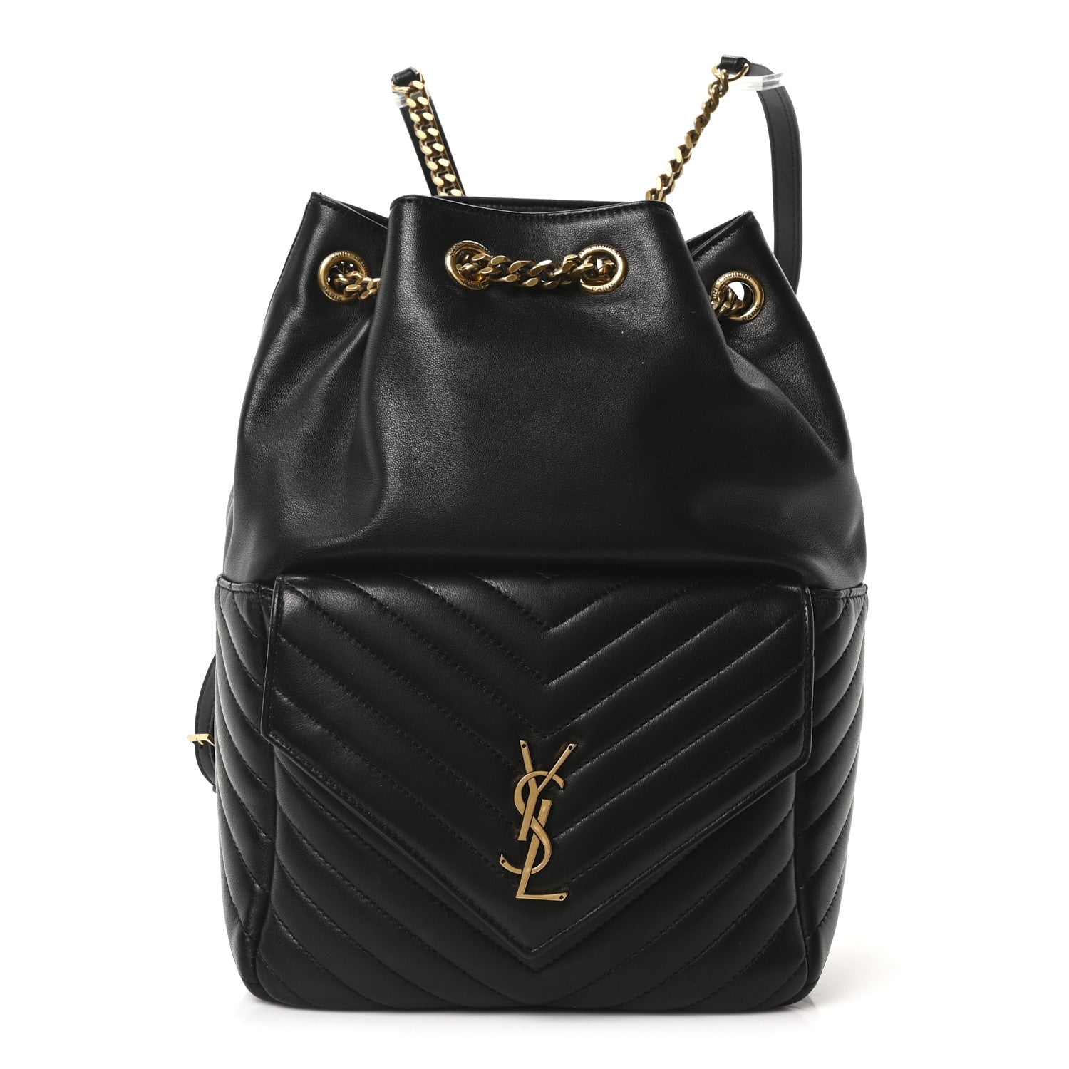Saint Laurent Lambskin Matelasse Monogram Joe Backpack Black 1 of 10