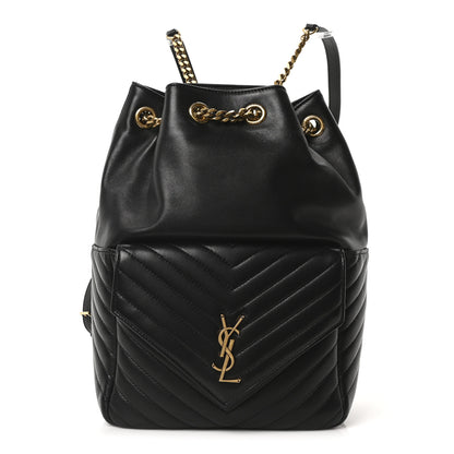 Saint Laurent Lambskin Matelasse Monogram Joe Backpack Black 1 of 10