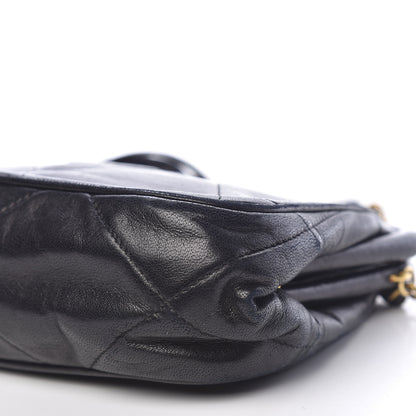 Chanel Lambskin Quilted Tassel Kisslock Evening Bag Black 6 of 12