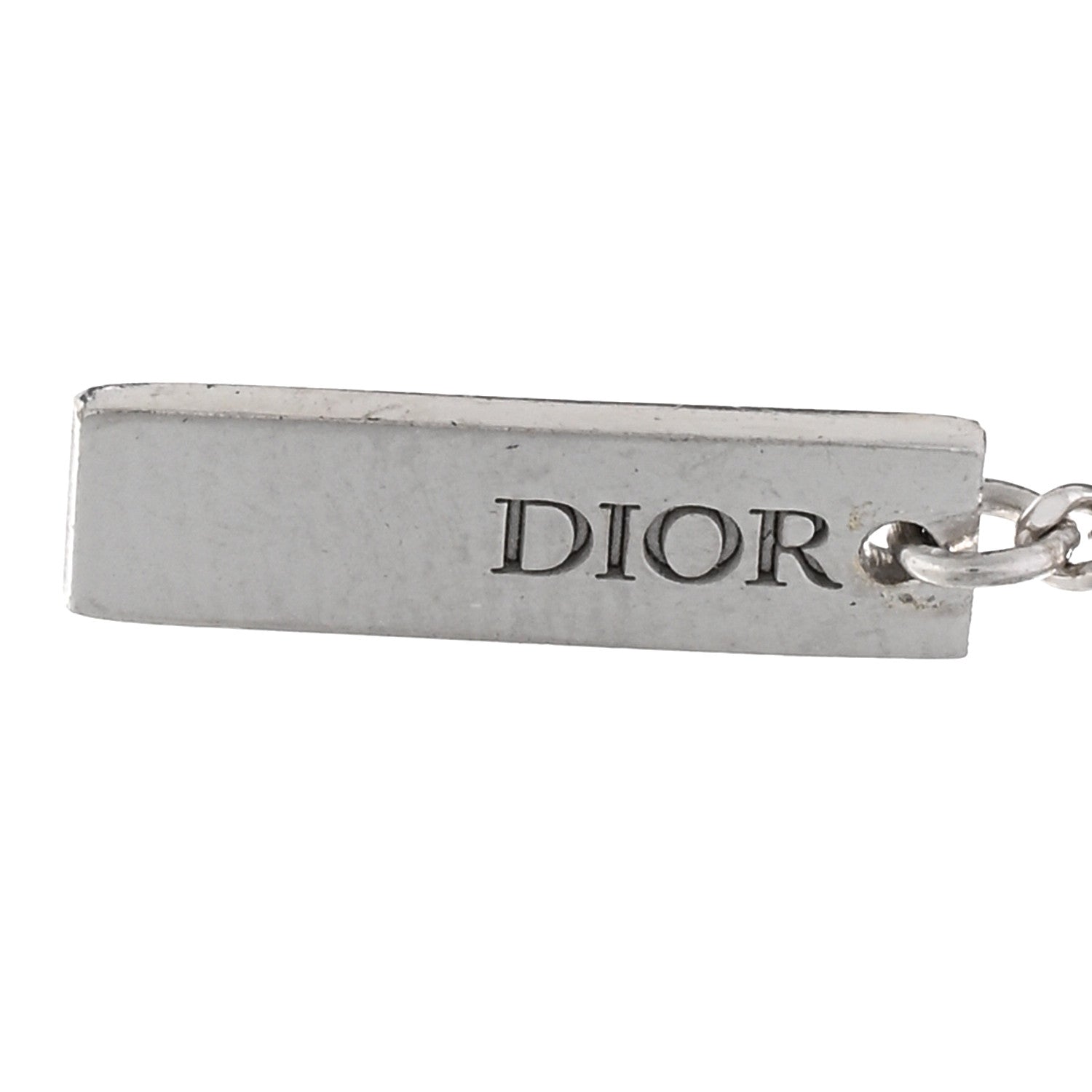 Christian Dior Homme Sterling Silver Logo Pendant Necklace 4 of 4