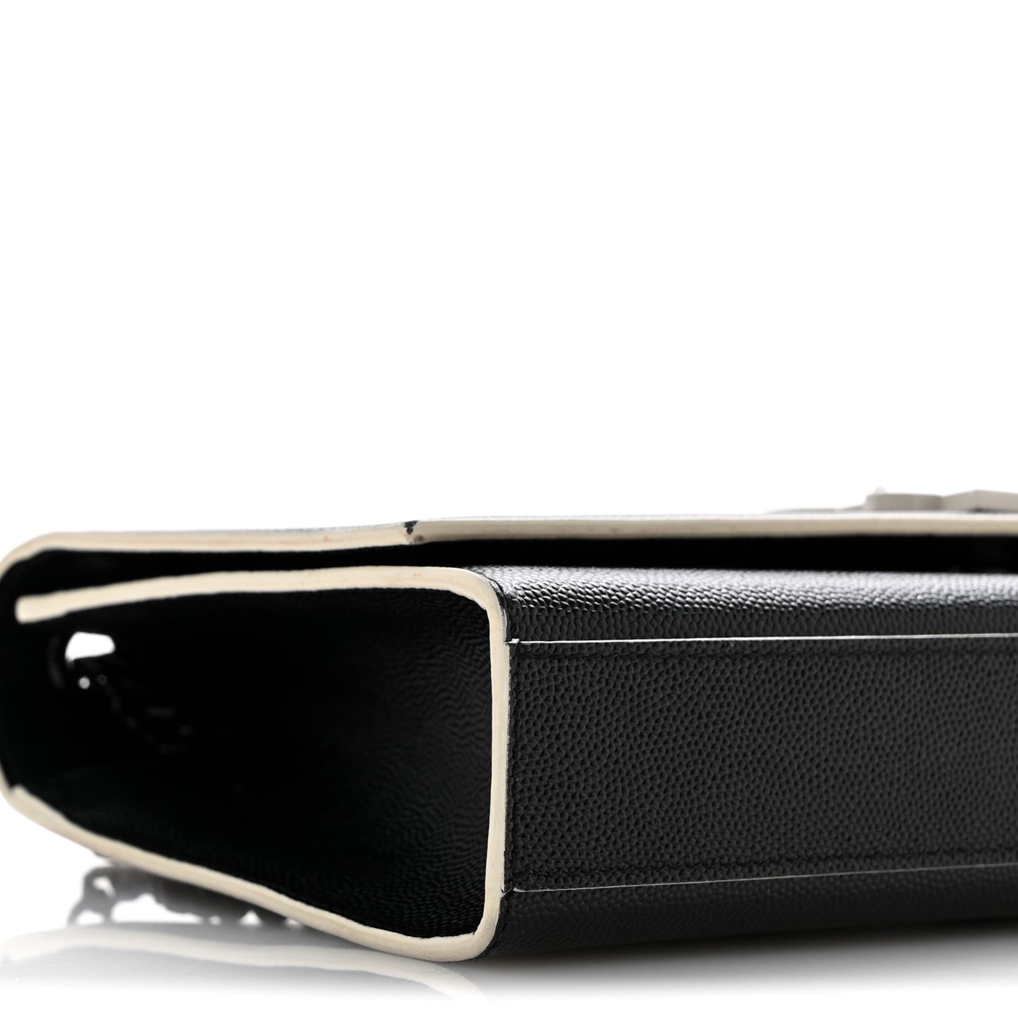 Grain De Poudre Medium Classic Monogram Kate Satchel Black White