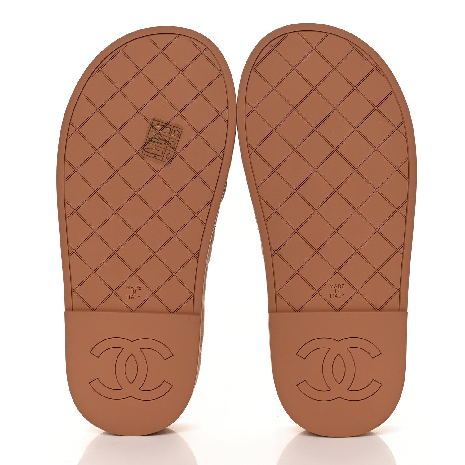 Chanel Lambskin Quilted CC Mules Sandals 35 Brown 5 of 9