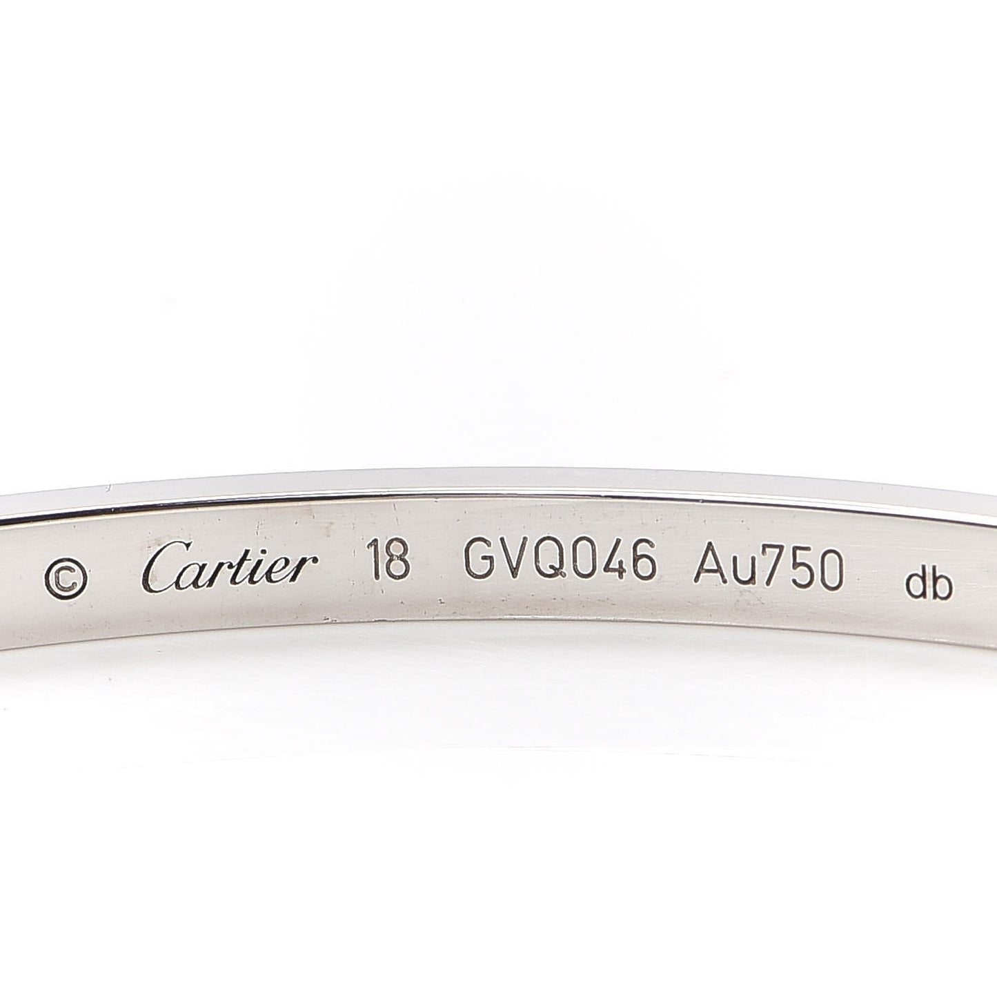 18K White Gold Small LOVE Bracelet 18