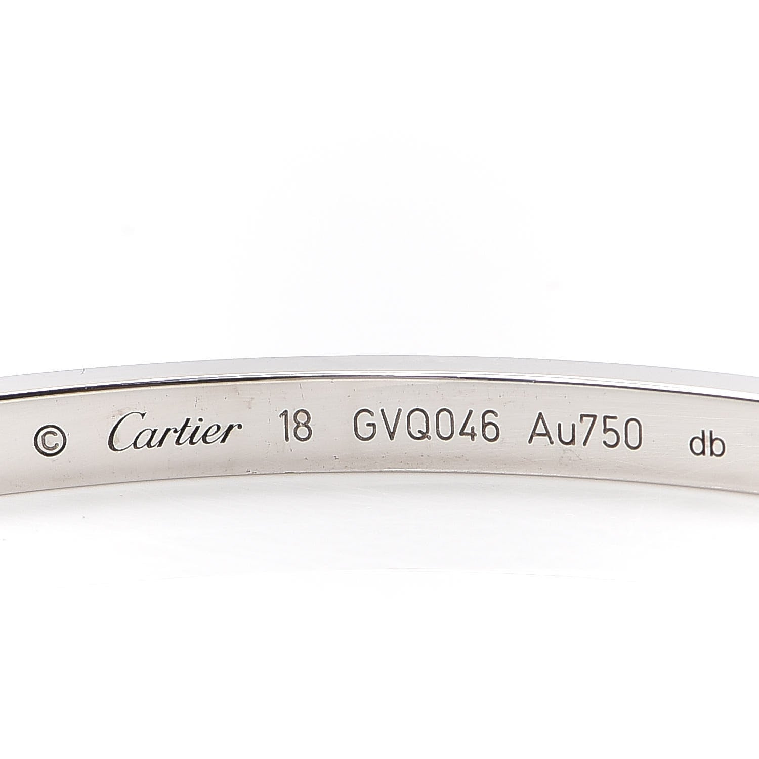 Cartier 18K White Gold Small LOVE Bracelet 18 5 of 7
