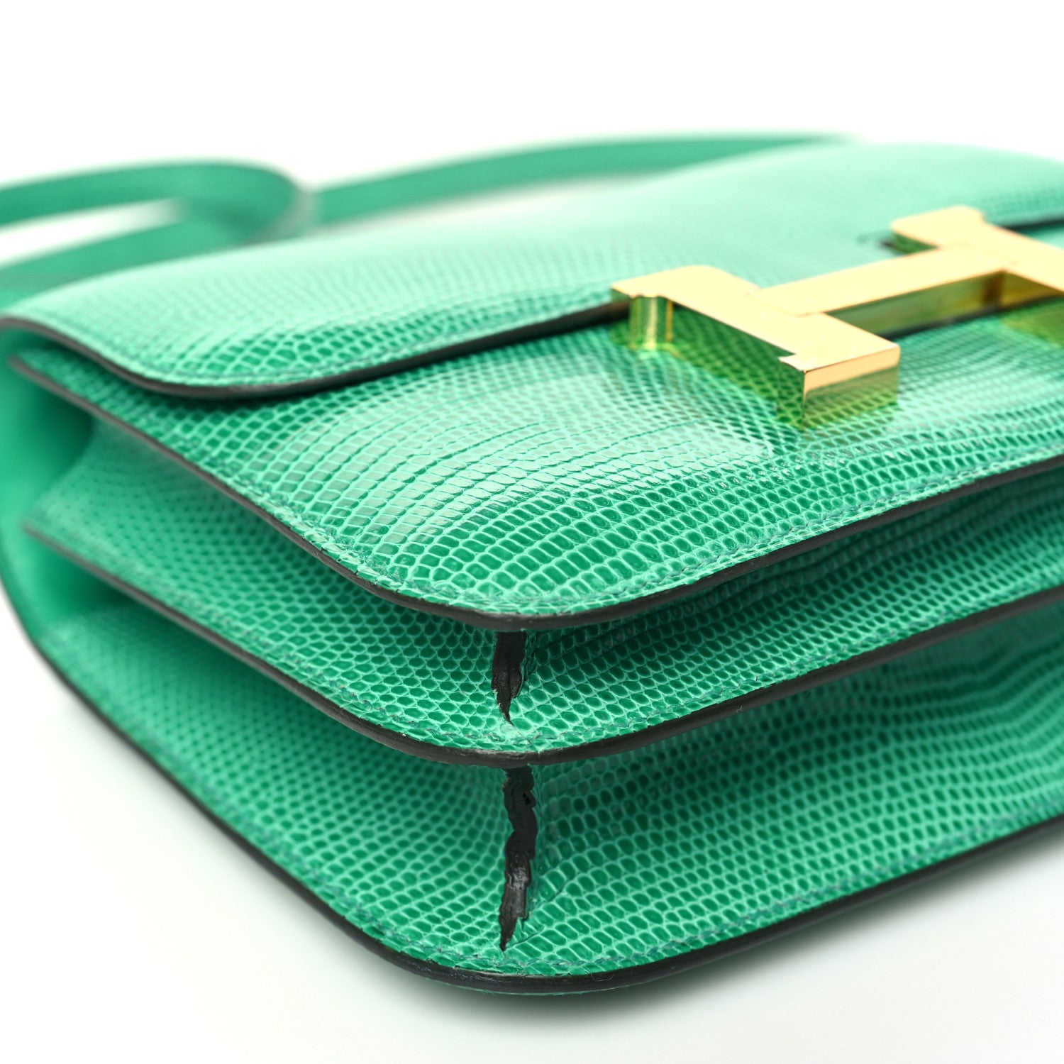 Hermes Lizard Constance 18 Menthe 9 of 11