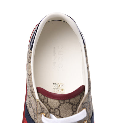 Gucci GG Supreme Monogram Ayers Mens New Ace Low-Top Sneaker 11 Beige Red 5 of 8