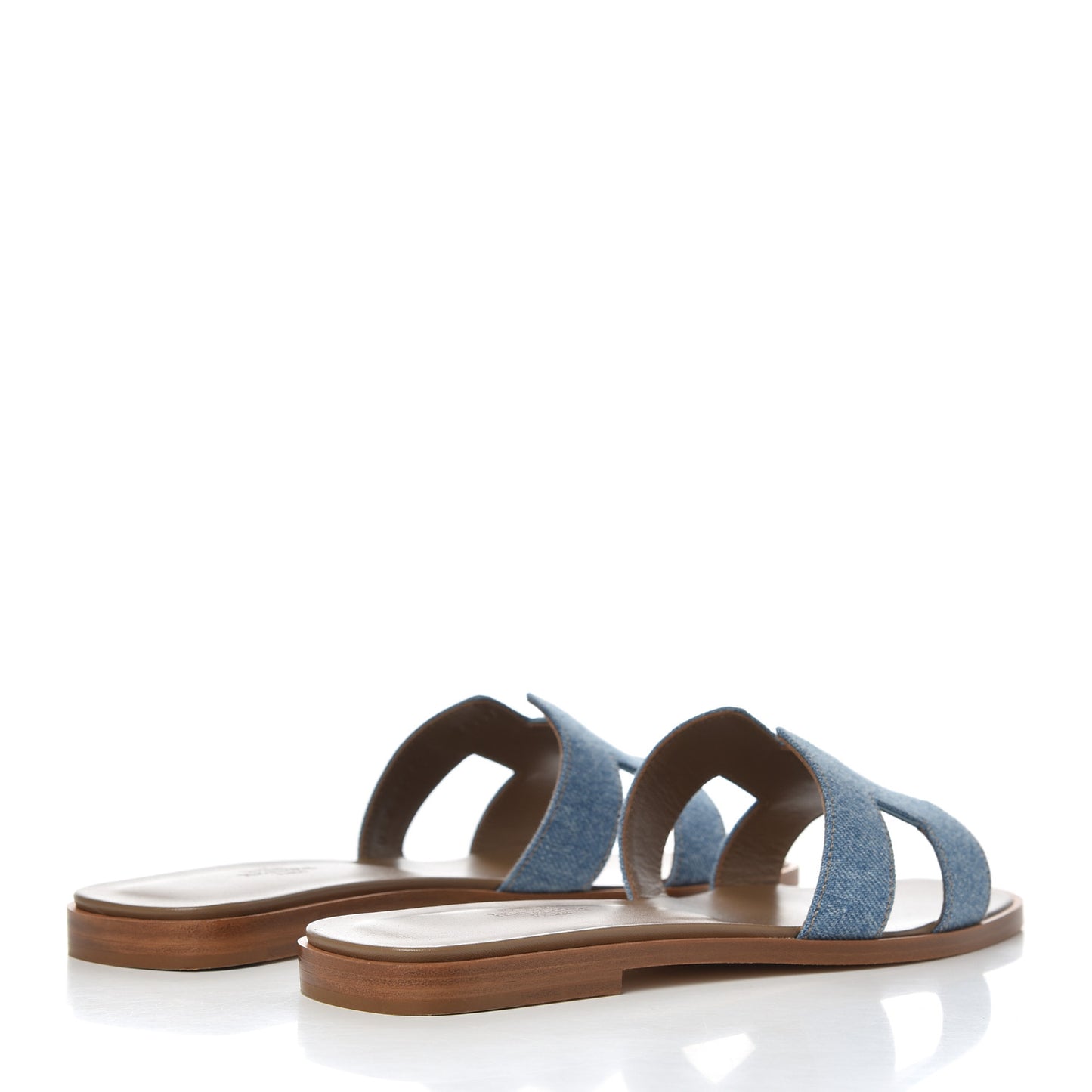 Denim Canvas Oran Sandals 37.5 Bleu Clair