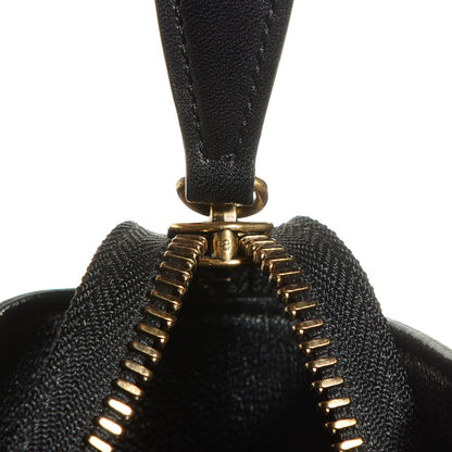 Celine Smooth Calfskin Shrunken Lambskin Mini Luggage Black White 21 of 25