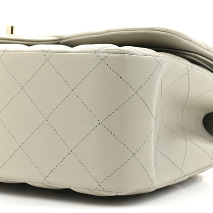 Chanel Lambskin Quilted Jumbo Double Flap Grey 9 of 11