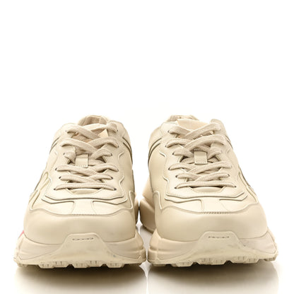 Gucci Calfskin Logo Womens Rhyton Sneakers 41 Ivory 2 of 11
