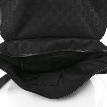 Gucci GG Plus Monogram Medium Flap Messenger Bag Black 5 of 11