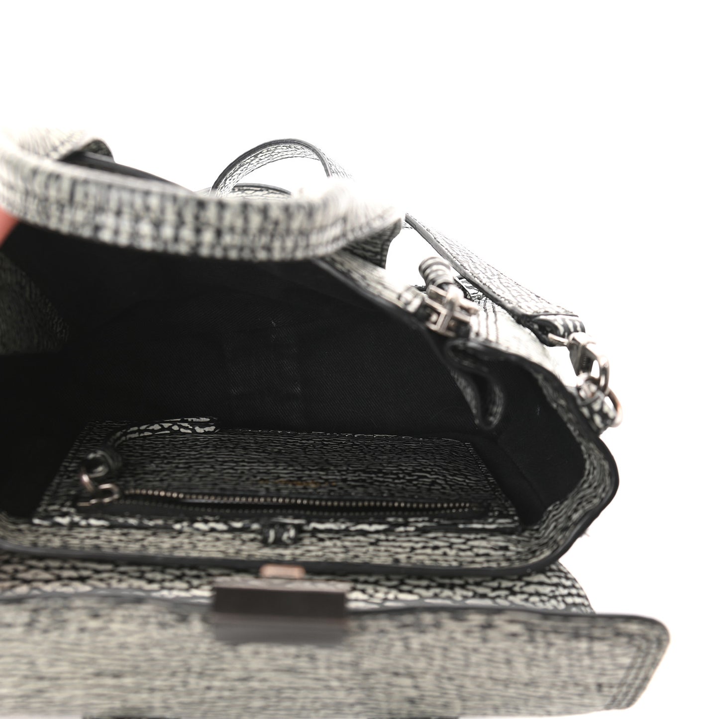 Textured Calfskin Mini Pashli Satchel Black Mauve