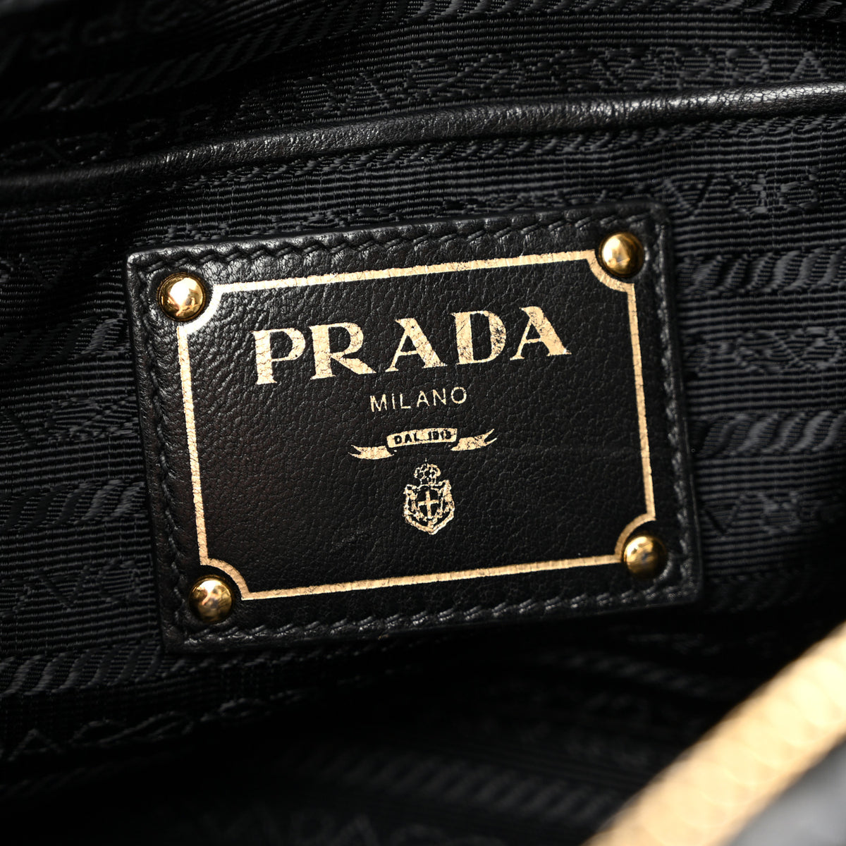 Prada Nappa Gaufre Tote Black 6 of 13