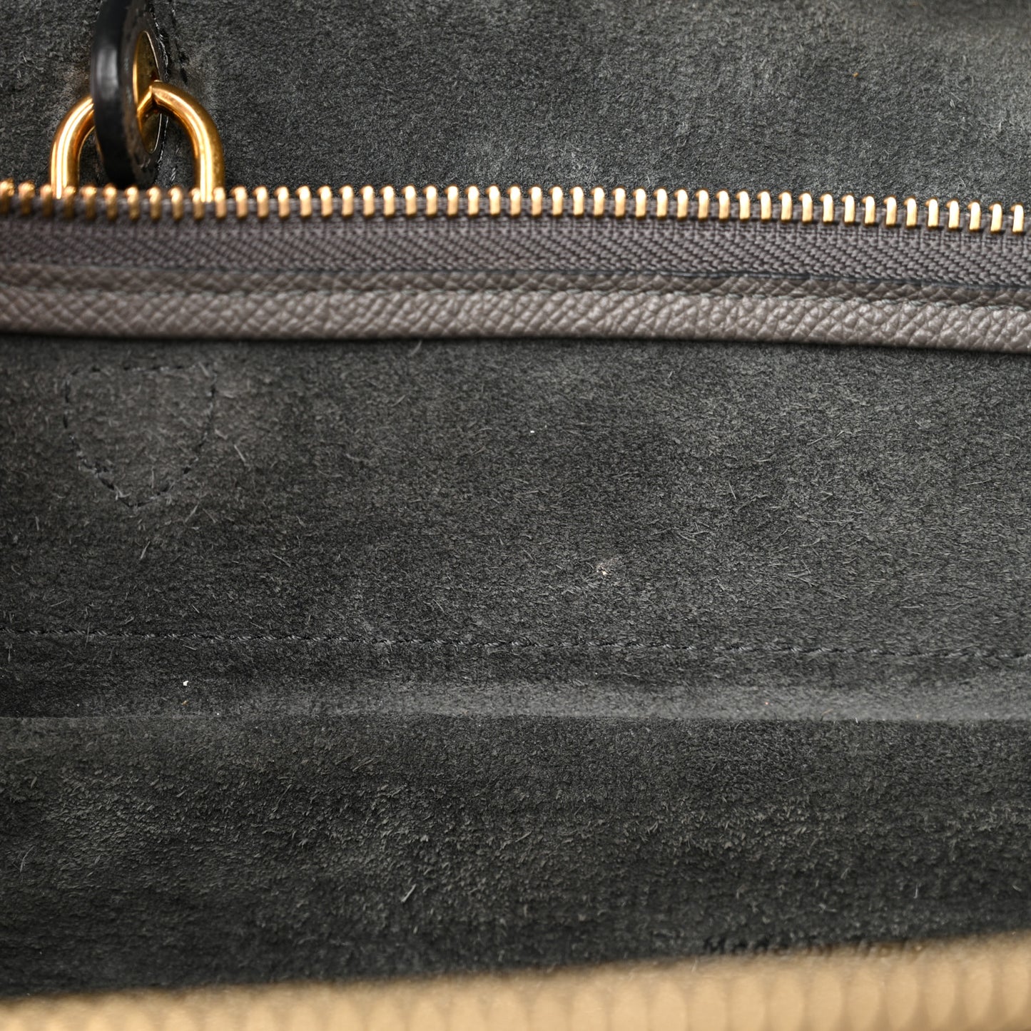 Grained Calfskin Mini Belt Bag Grey