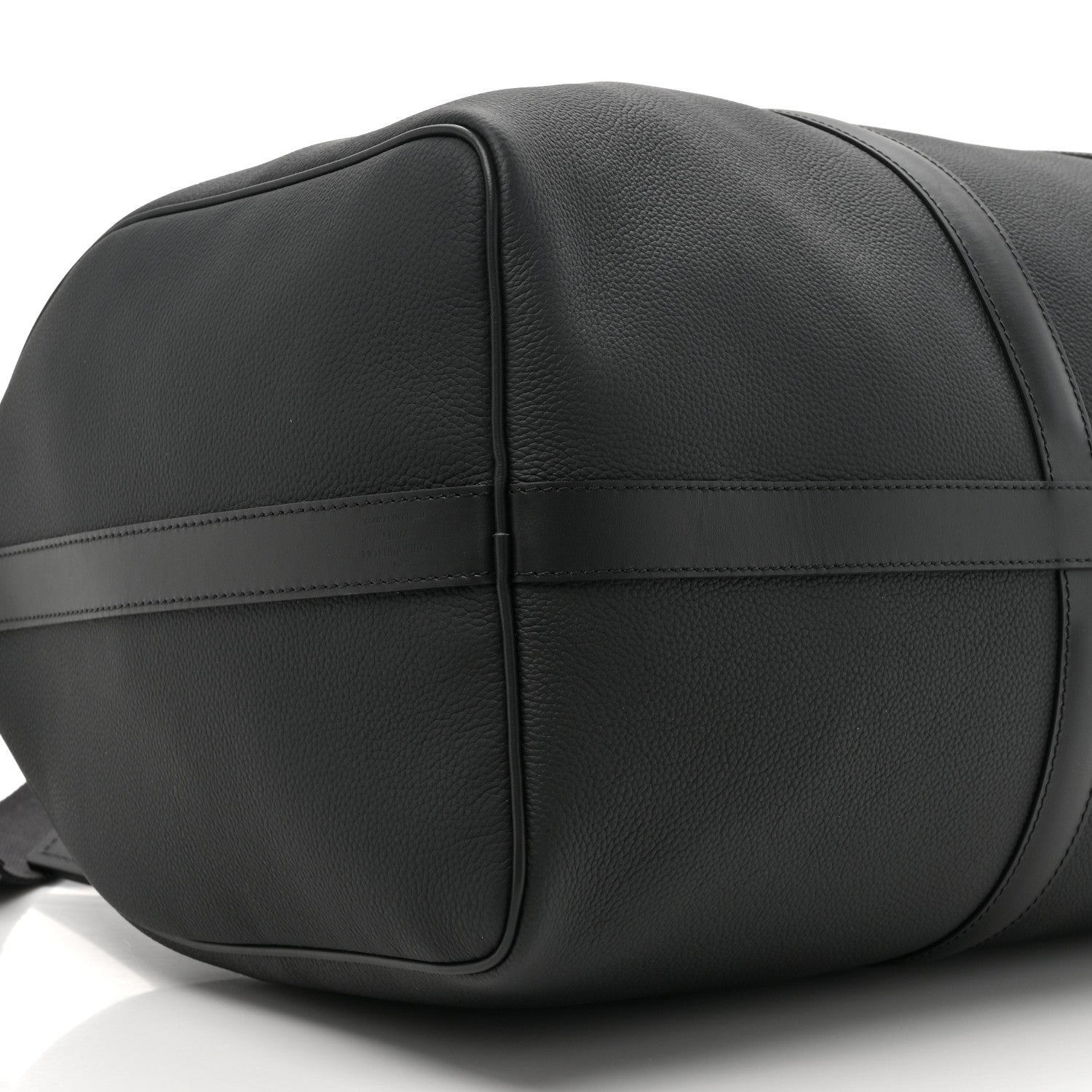 Louis Vuitton Grained Calfskin Aerogram Keepall Bandouliere 50 Black 9 of 10
