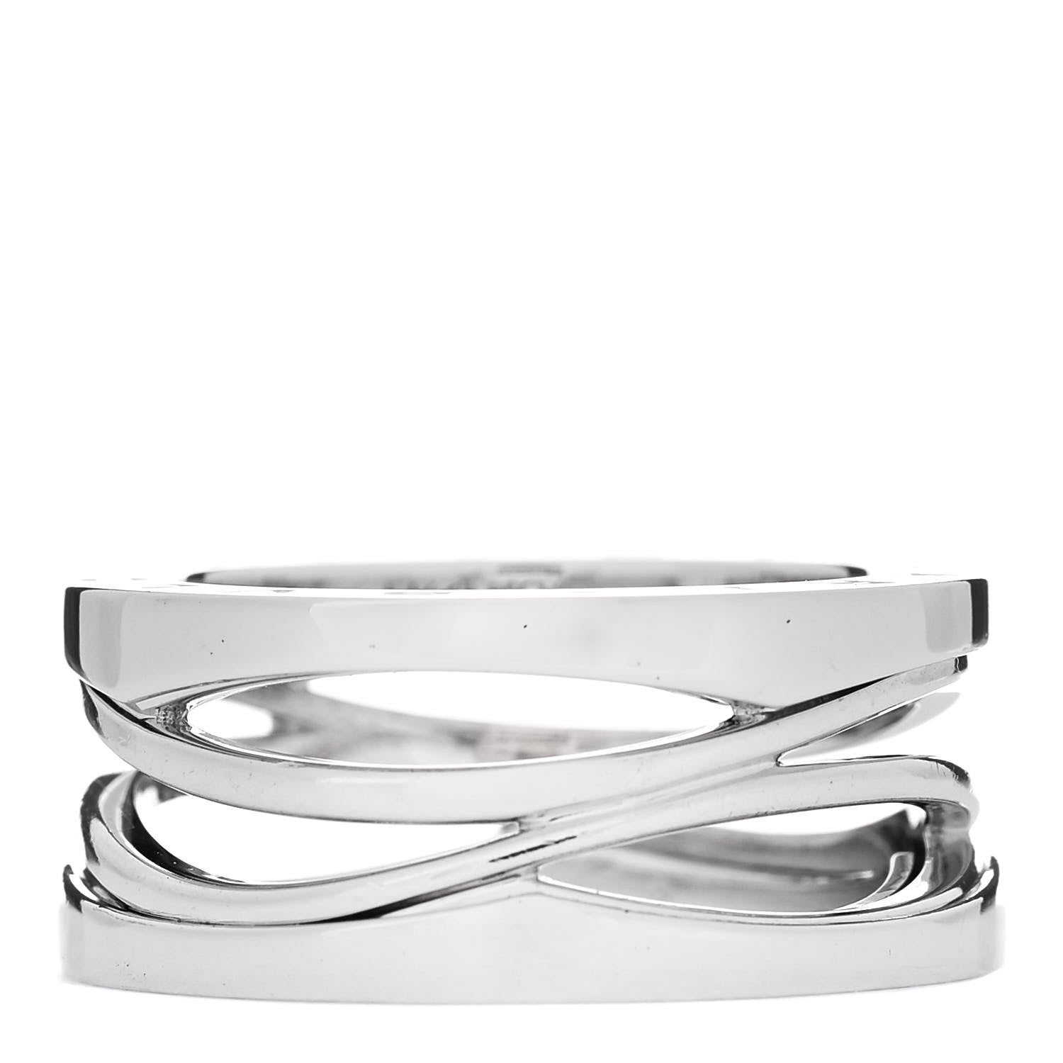 Bulgari 18K White Gold B.Zero1 Legend Three-Band Ring 53 6.25 3 of 7