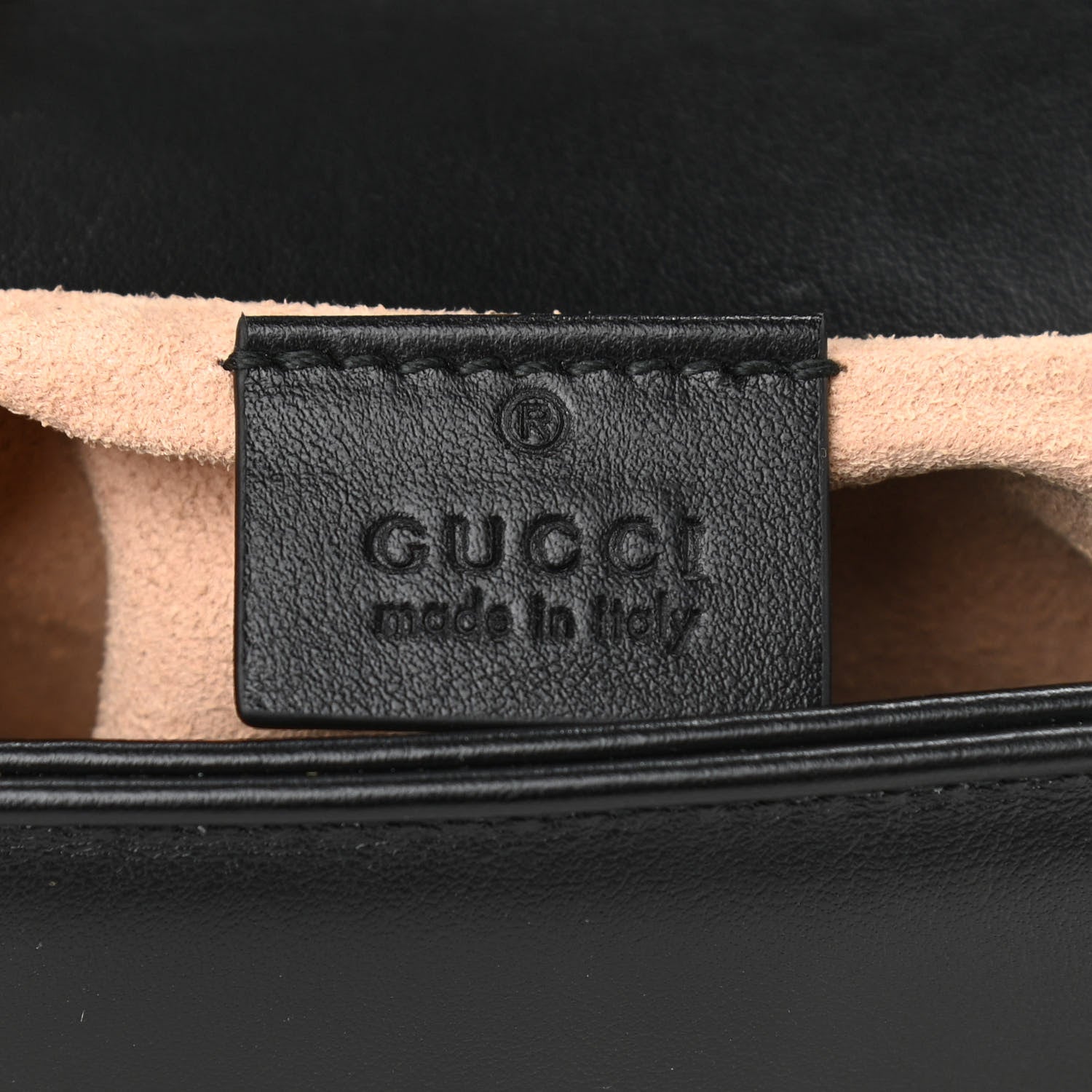 Gucci Calfskin Matelasse Mini GG Marmont Top Handle Shoulder Bag Black 5 of 9