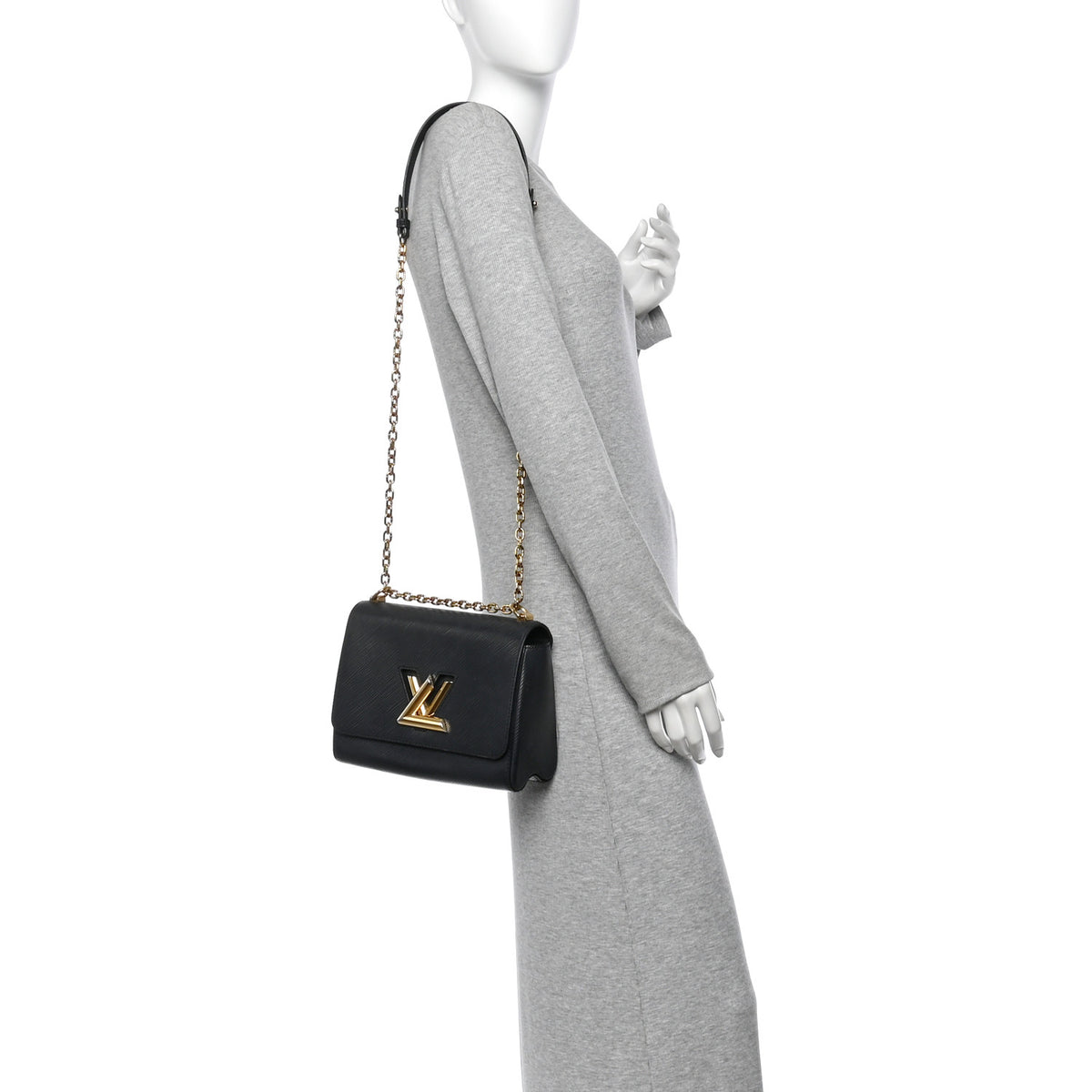 Louis Vuitton Epi Twist Shoulder Bag MM Black 2 of 10