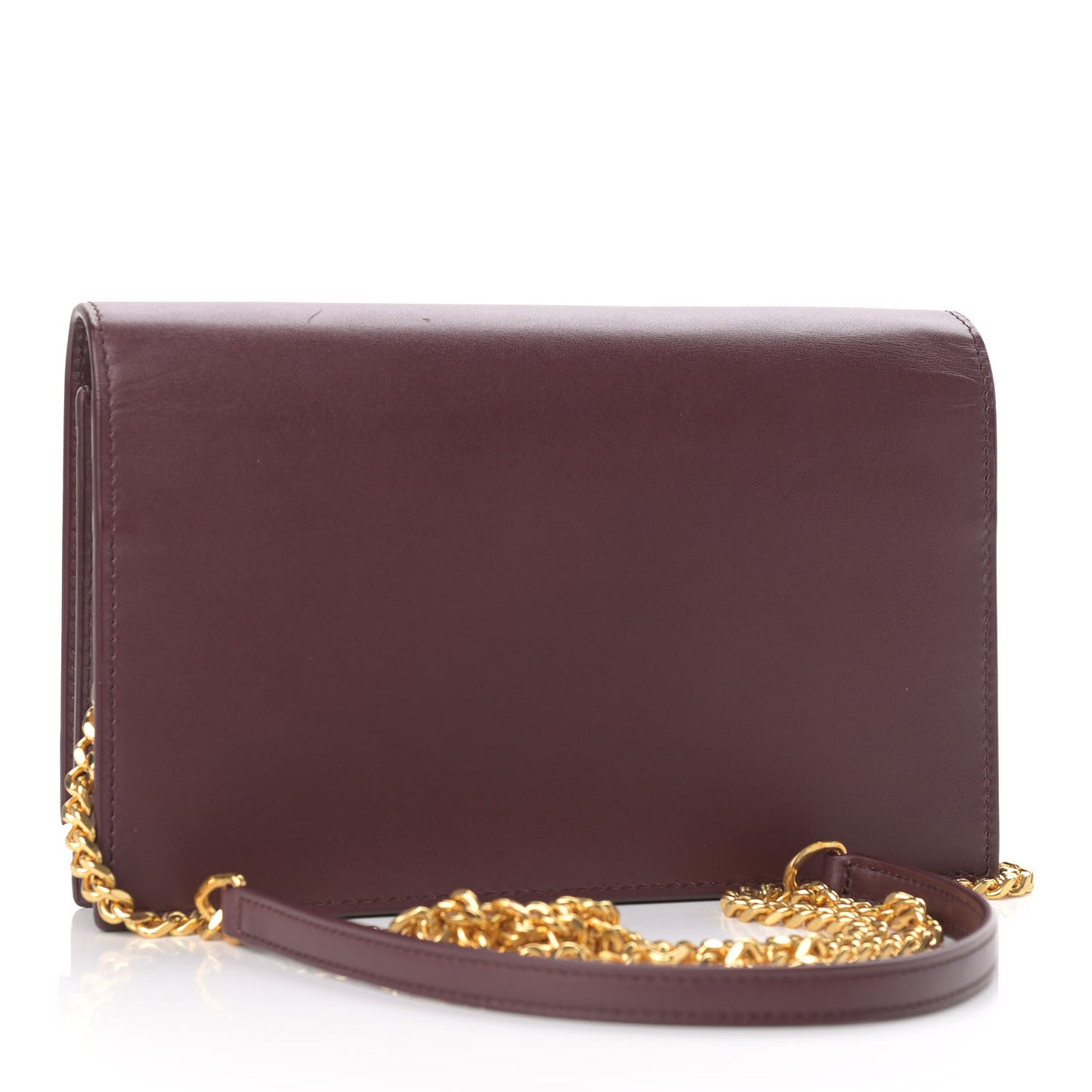 Smooth Calfskin Classic Monogram Kate Tassel Chain Wallet Palissandre