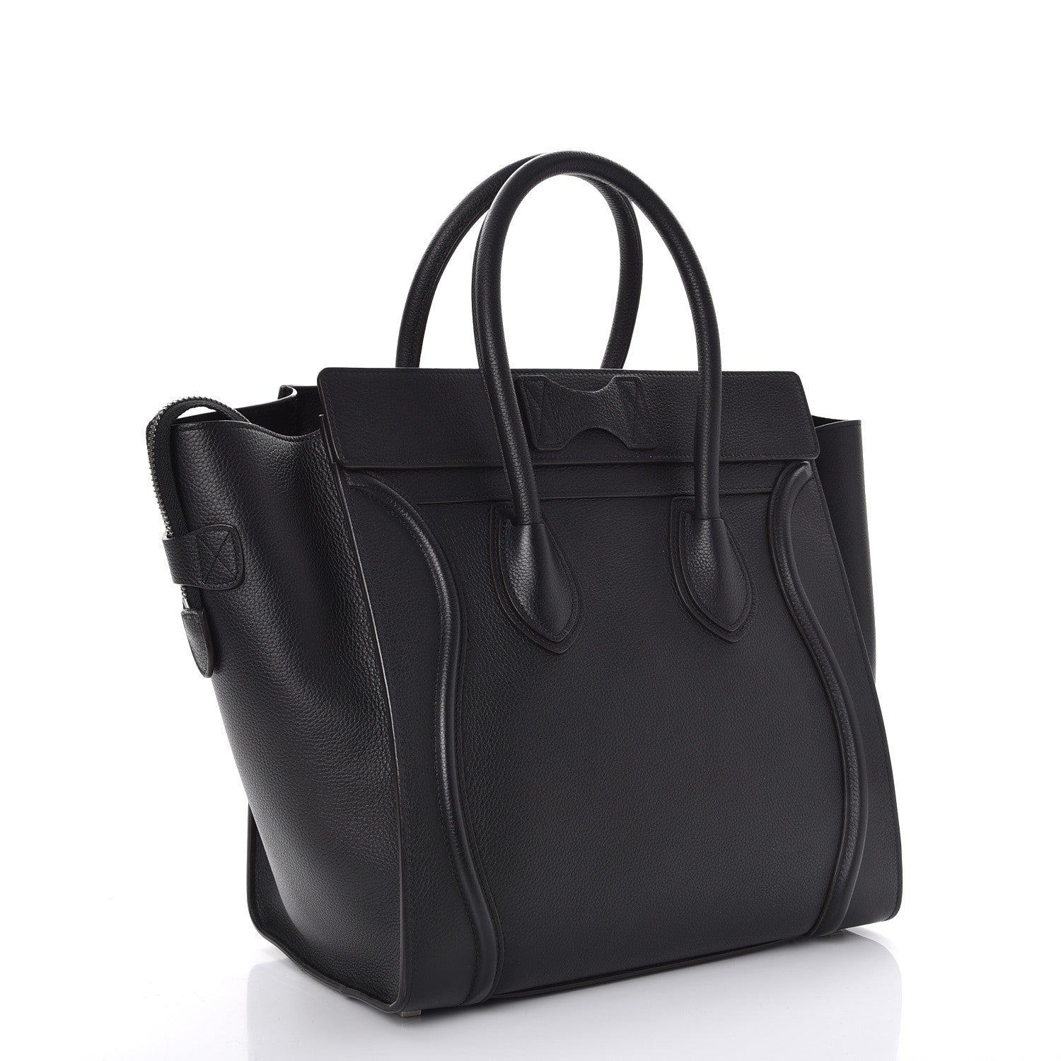 Celine Drummed Calfskin Mini Luggage Black 3 of 9