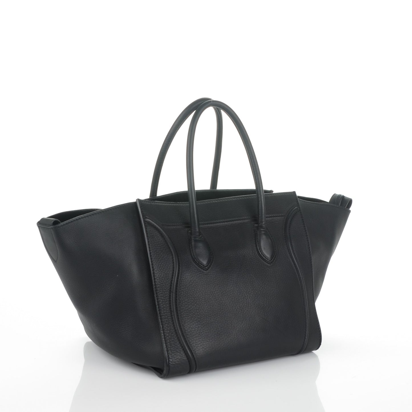 Supple Calfskin Medium Phantom Luggage Black