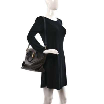 Louis Vuitton Monogram Flower Zipped Tote MM Black 2 of 9