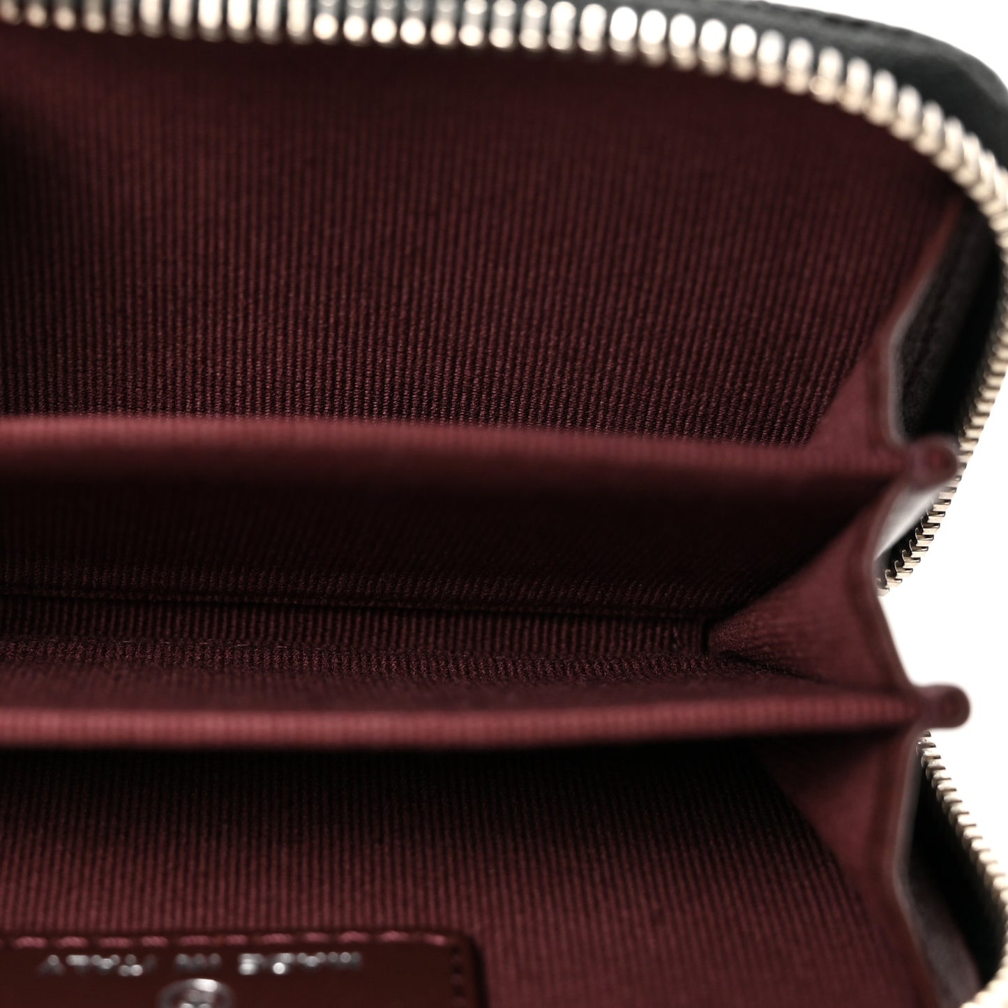 Caviar Quilted Zip Coin Purse Black