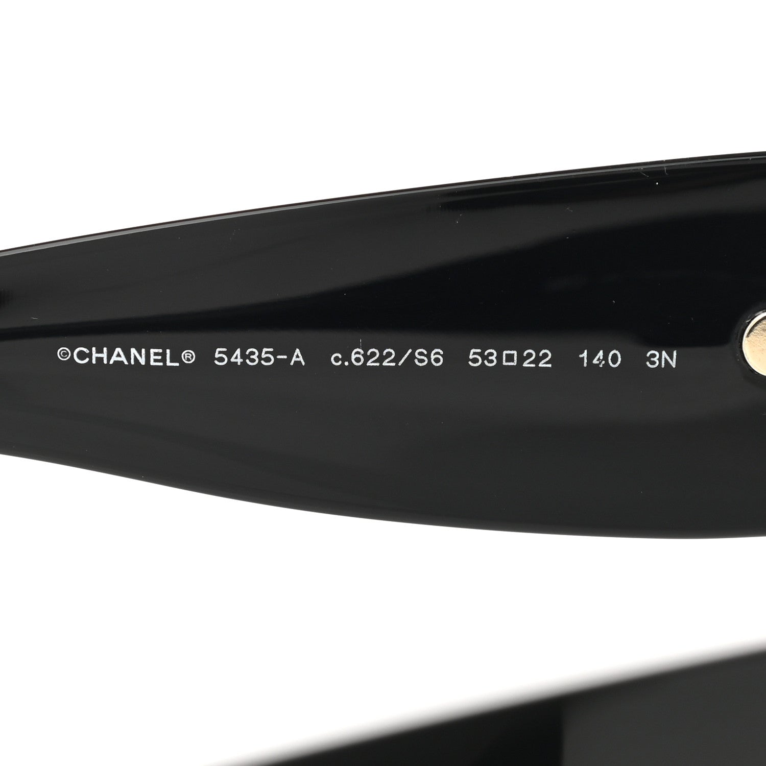 Chanel Acetate Rectangle Sunglasses 5435 Black 5 of 8