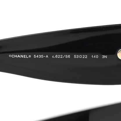 Chanel Acetate Rectangle Sunglasses 5435 Black 5 of 8