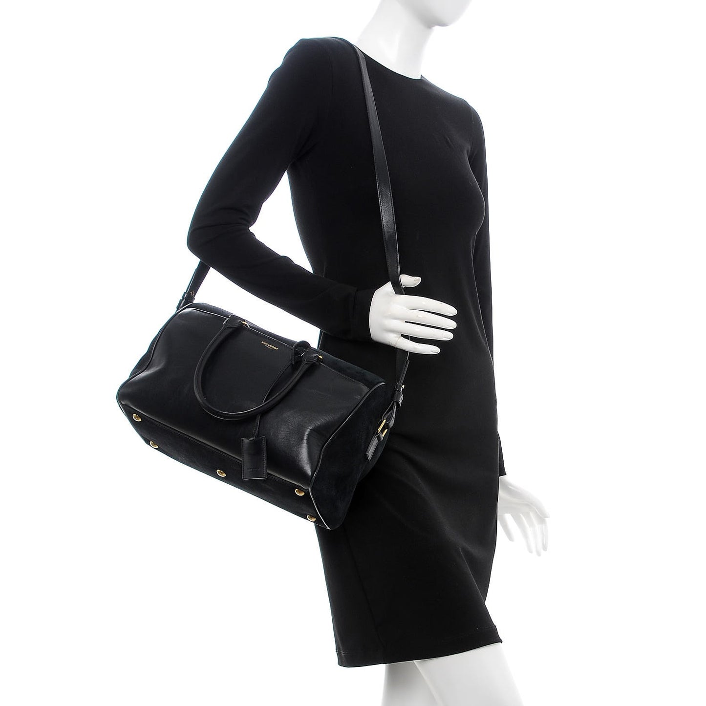 Calfskin Suede Classic Duffle 6 Black